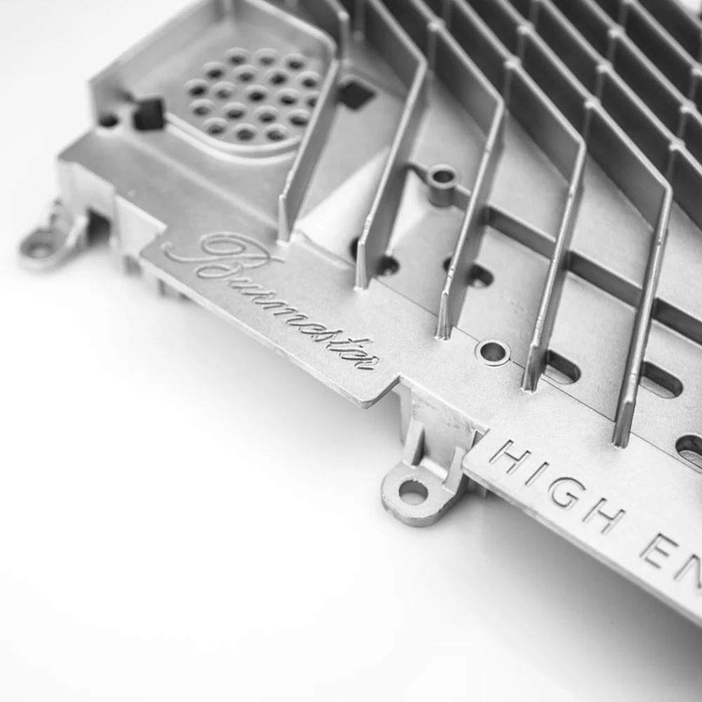 Macro detail of a published RIVIMETAL aluminium component