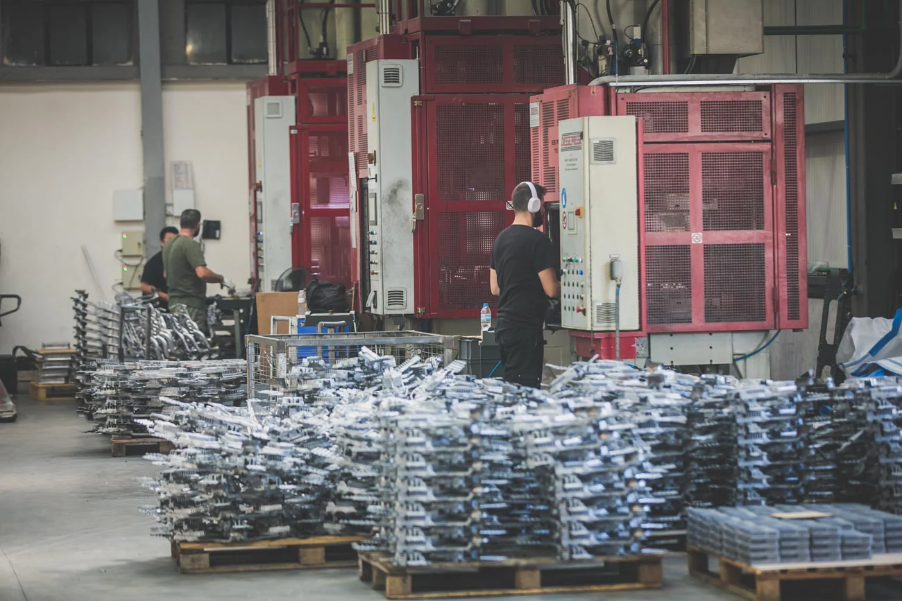 RIVIMETAL team members working in the production environment