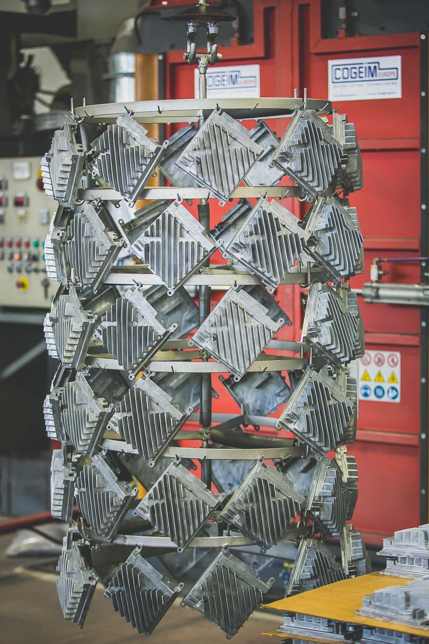 RIVIMETAL-Aluminiumkomponenten während der Produktion